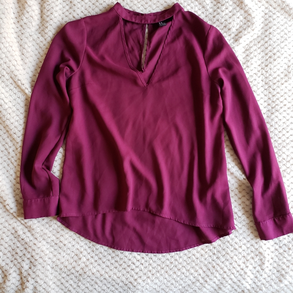 Long Sleeve High Neck Blouse F21